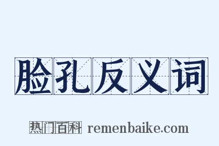 脸孔反义词是什么意思的图片